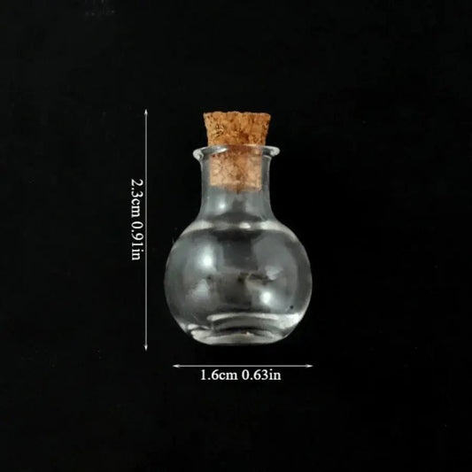10pc Glass Bottles Miniature Potion Bottle Mini Cork Glass Vials DIY Mini Wishing Drifting Bottle Wedding Party Decor Glass Jars - Optik Gold Inc