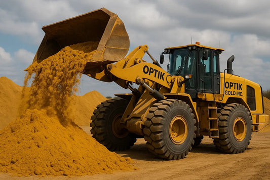 11–25 Ton Optik Gold Paydirt — Commercial Bulk Gold Paydirt for High - Volume Operations - Optik Gold Inc